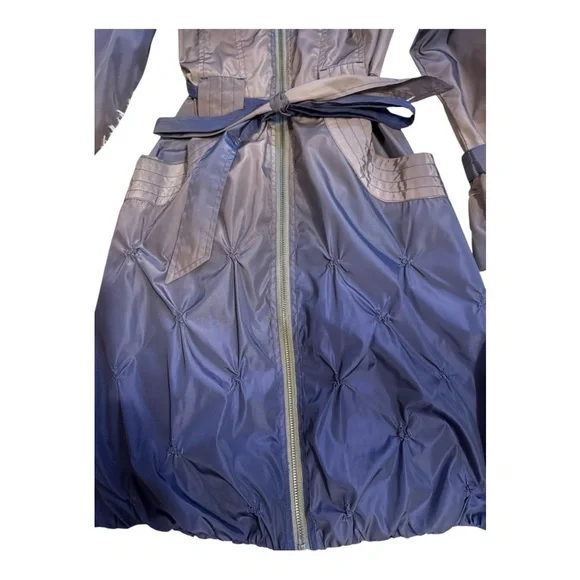 Elegant Blue Trench Coat - Picture 4 of 5